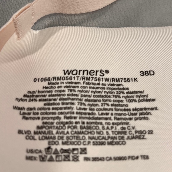 Lovely!   Light Tan WARNER’S (NWT, 36D) “No Side Effects” Tee-Shirt Bra - Picture 6 of 7